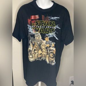 Star Wars The Force Awakens Jerry Leigh Black T-Shirt L